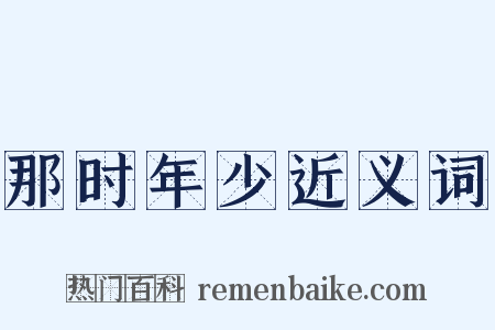 那时年少近义词是什么意思的图片
